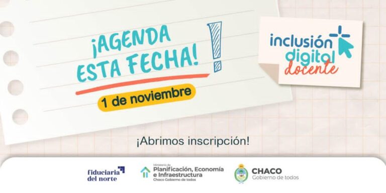 MAÑANA INICIA LA INSCRIPCIÓN PARA INCLUSIÓN DIGITAL DOCENTE