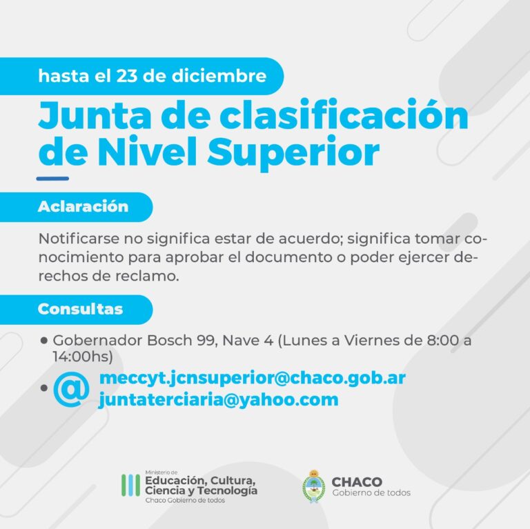 NIVEL SUPERIOR: ABRE PERIODO PARA INCORPORACIÓN