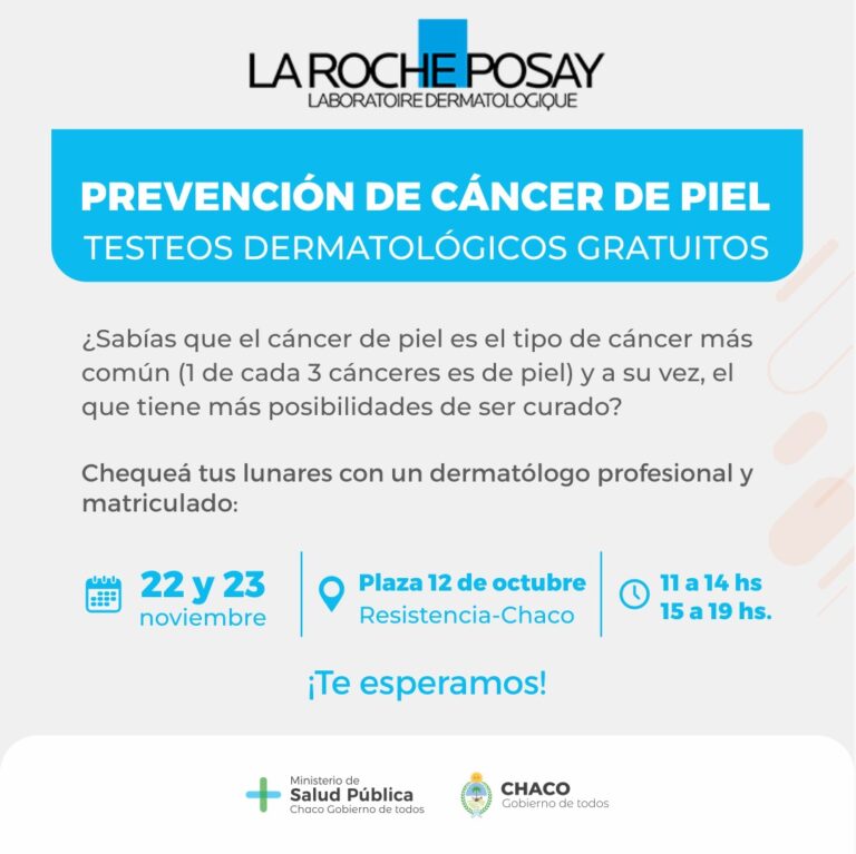 REALIZARÁN JORNADAS DE TESTEOS DERMATOLÓGICOS