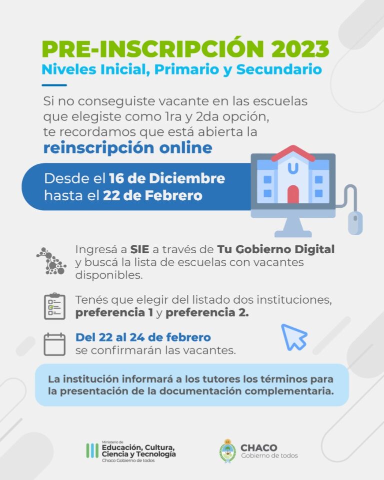 PREINSCRIPCIÓN ONLINE 2023 PARA INGRESANTES