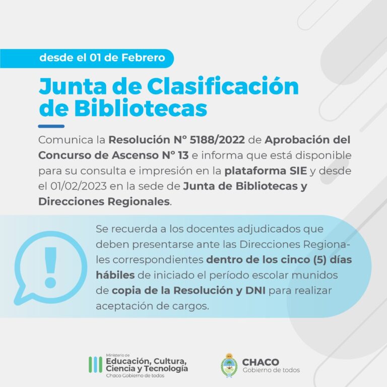 EDUCACIÓN: ESTÁ DISPONIBLE RESOLUCIÓN