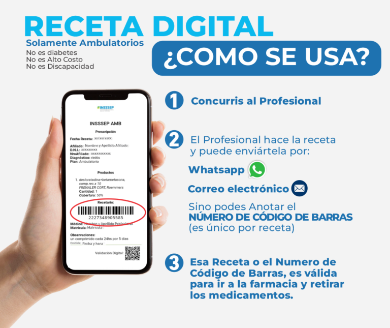 INSSSEP: DESDE FEBRERO SOLO SE ACEPTARÁ LA RECETA DIGITAL