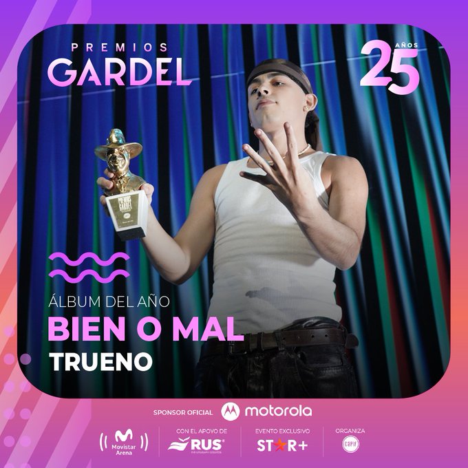 Premios Gardel 2023: la lista completa de ganadores de la 25º edición
