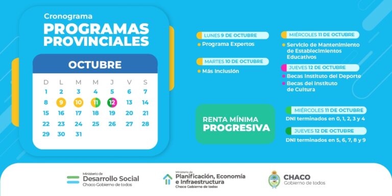 LA PRÓXIMA SEMANA, EL GOBIERNO PAGA PROGRAMAS PROVINCIALES