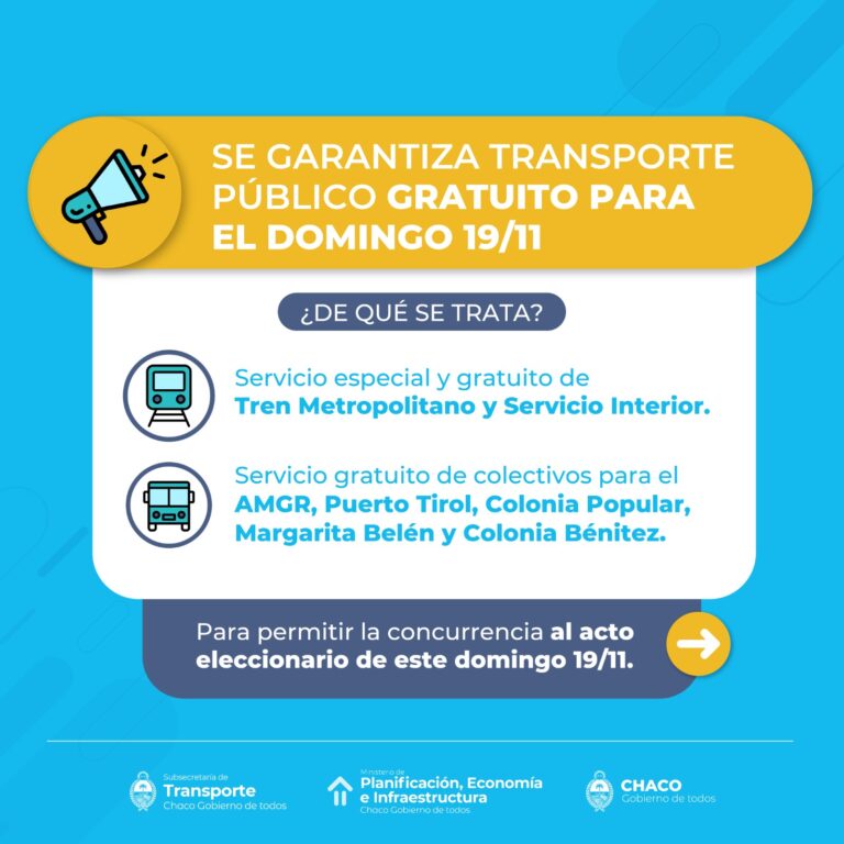 El Gobierno provincial garantiza el transporte gratuito