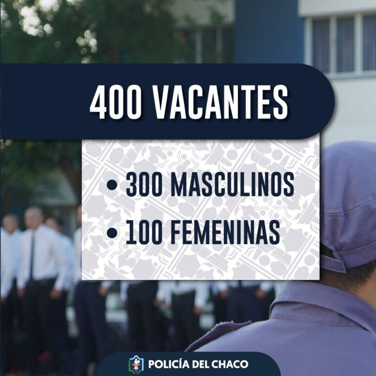 INGRESO A LA POLICÍA: EL GOBIERNO PROVINCIAL SELECCIONARÁ 400 NUEVOS AGENTES
