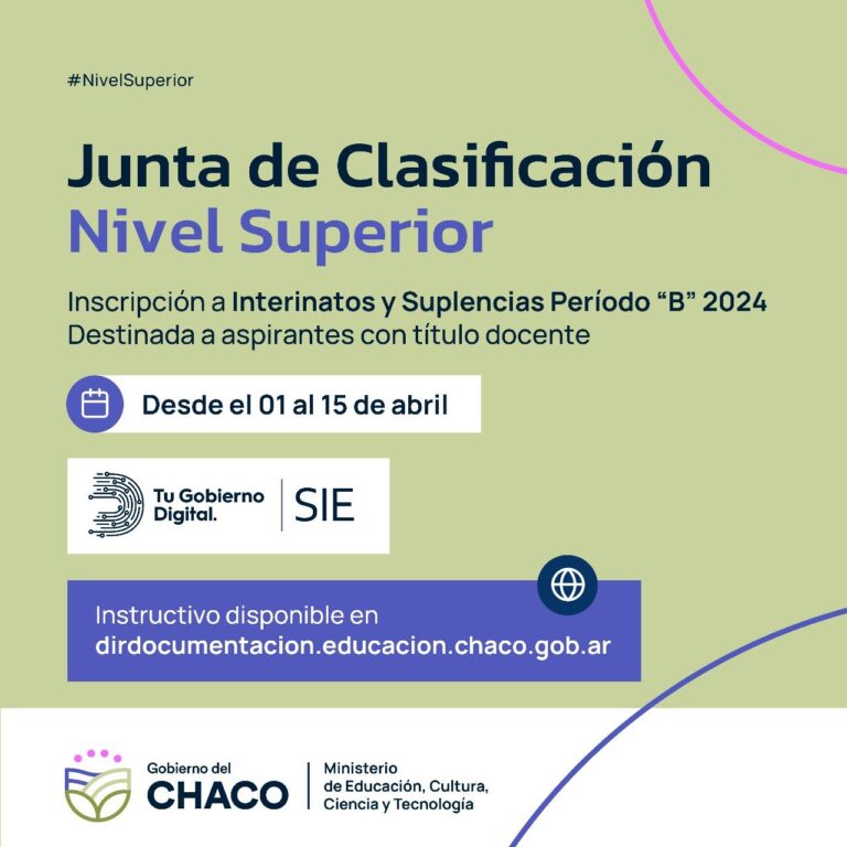 EDUCACIÓN SUPERIOR: EN ABRIL ABRE INSCRIPCIÓN