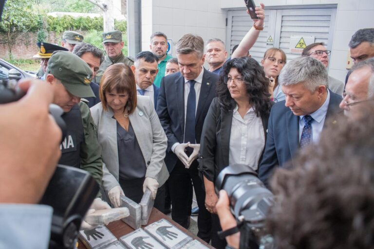 EL GOBERNADOR Y LA MINISTRA DE SEGURIDAD DE LA NACIÓN PRESENTES EN LA QUEMA DE ESTUPEFACIENTES