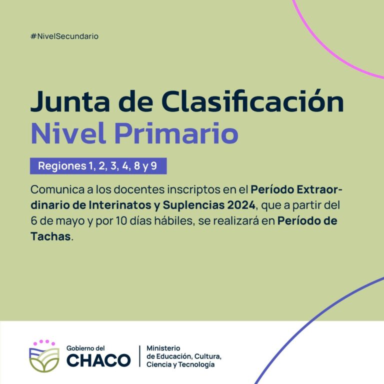 JUNTA DE CLASIFICACIÓN NIVEL PRIMARIO