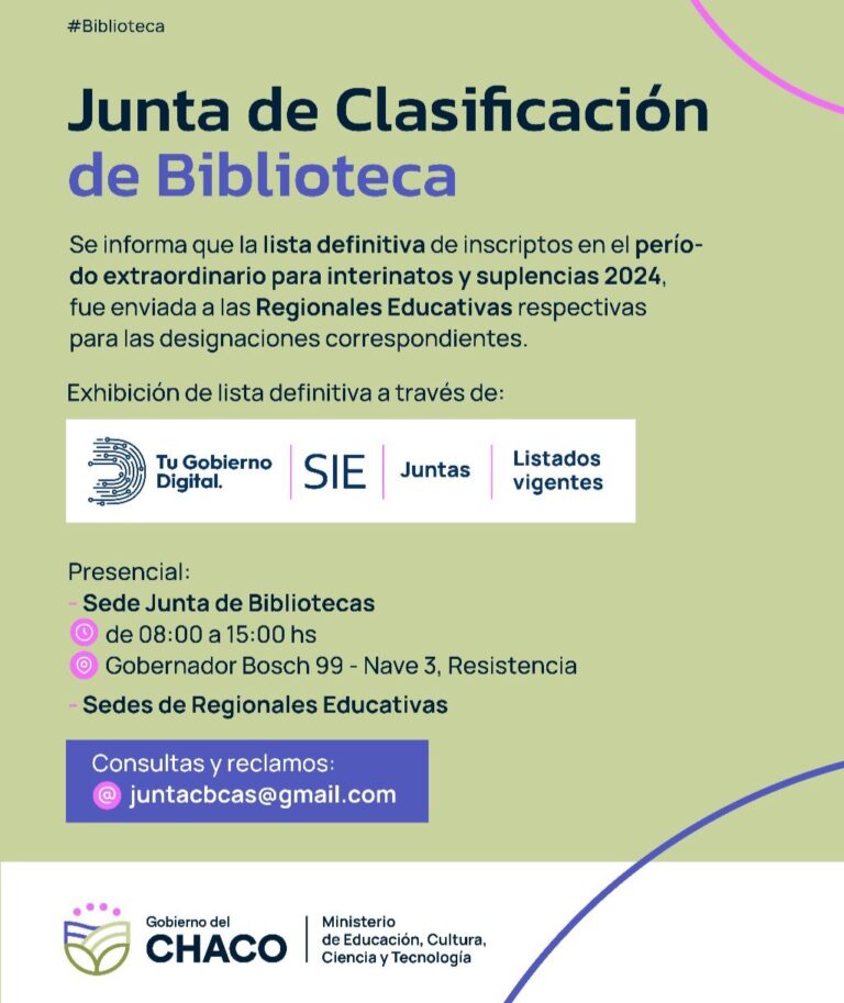 JUNTA DE CLASIFICACIÓN DE BIBLIOTECA