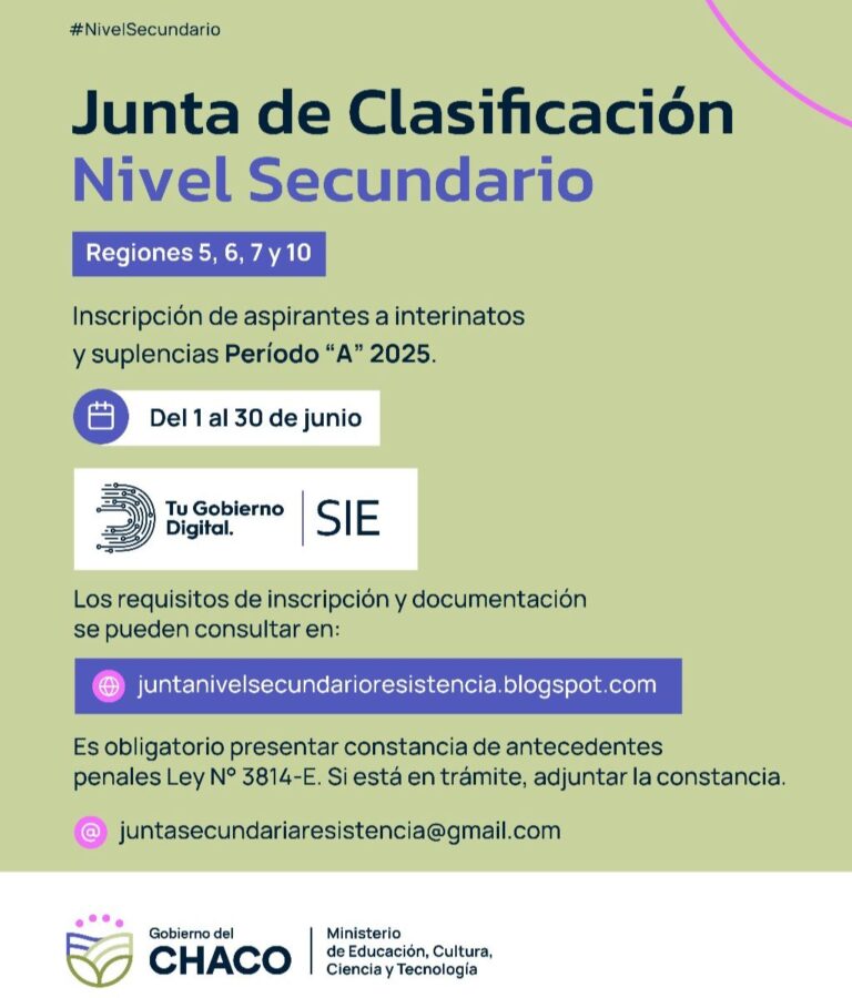 JUNTA DE CLASIFICACIÓN DE NIVEL SECUNDARIO