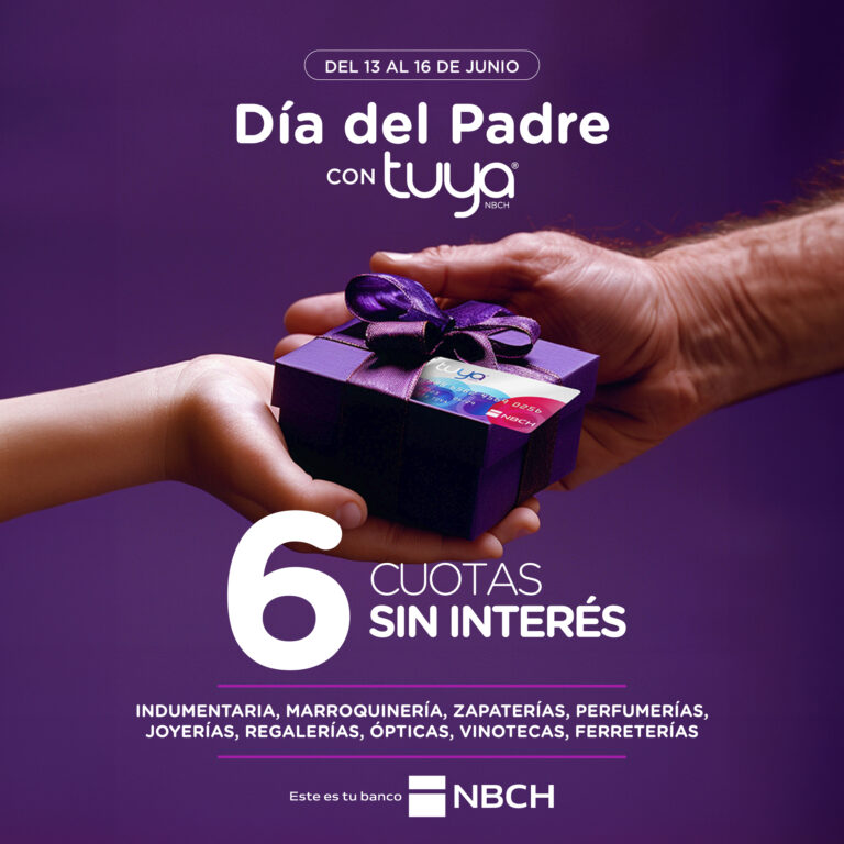 Comienza la promoción Día del Padre con Tuya: 6 cuotas sin interés en comercios adheridos