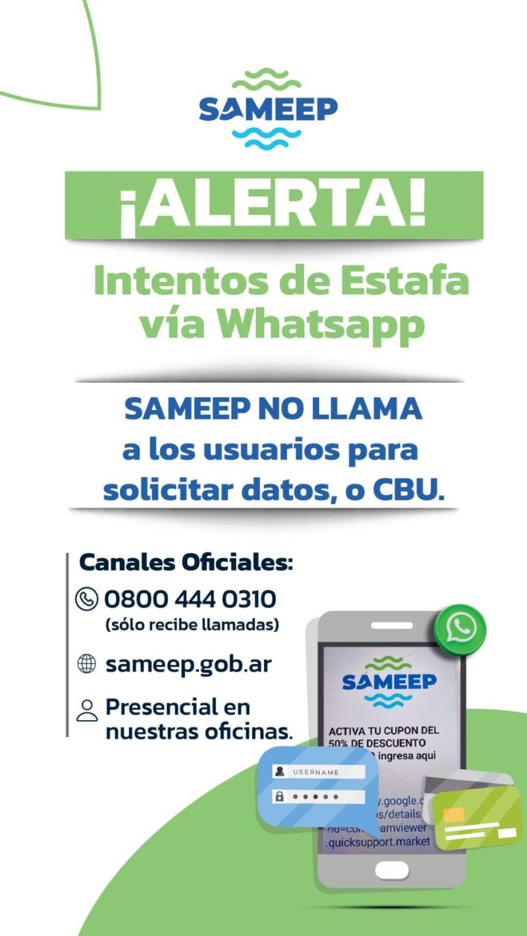 SAMEEP ALERTA A LA POBLACIÓN