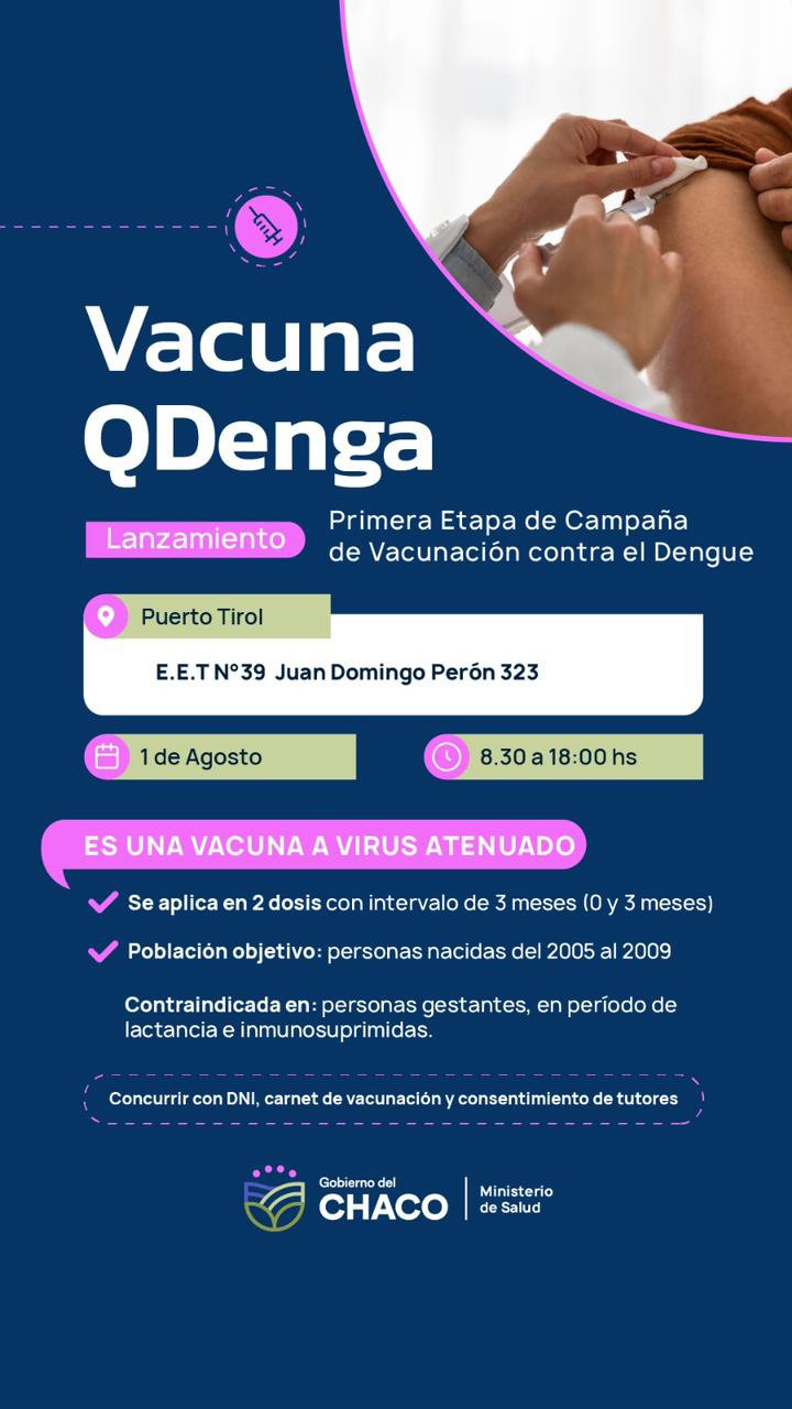 CHACO COMIENZA LA VACUNACIÓN CONTRA EL DENGUE