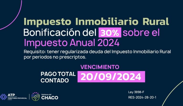 ATP INFORMA VENCIMIENTO DEL IMPUESTO INMOBILIARIO RURAL