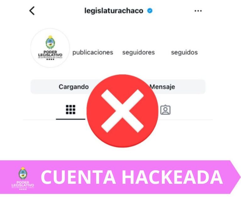 Hackearon la cuenta oficial de Instagram del Poder Legislativo del Chaco