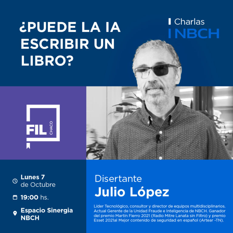 NBCH en la FIL: charla sobre literatura y tecnología con Julio López