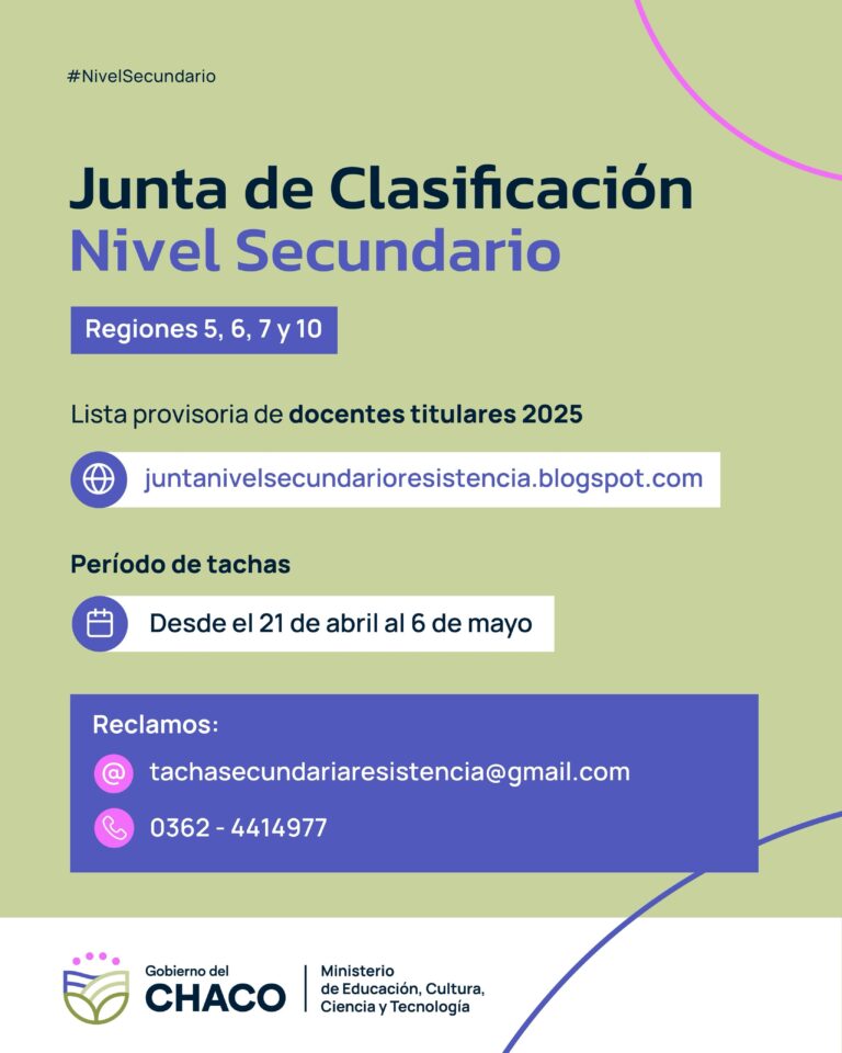 NIVEL SECUNDARIO: ESTÁ PUBLICADA LA LISTA PROVISORIA DE DOCENTES TITULARES