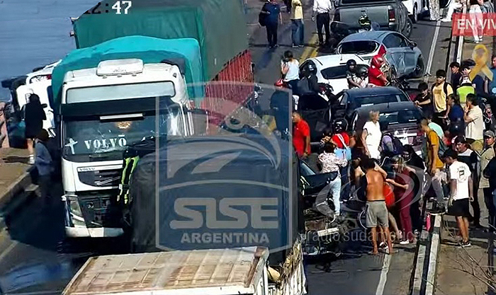 Choque en el puente interprovincial