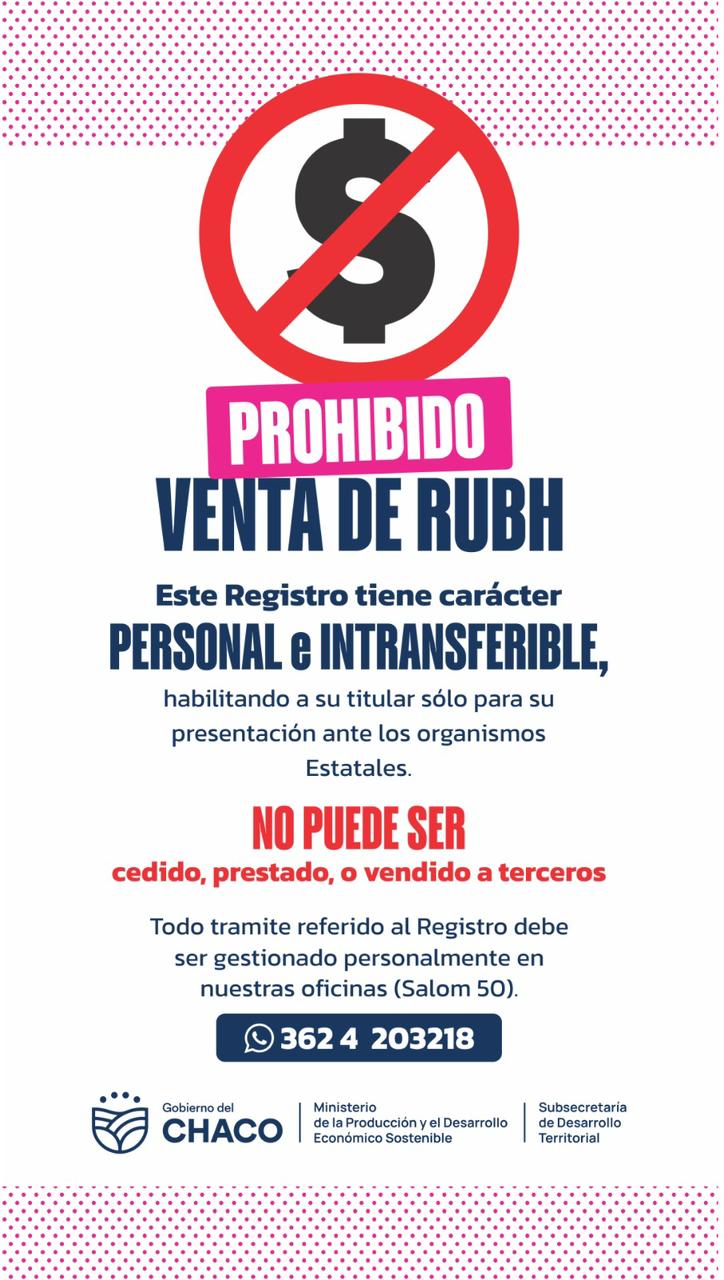 EL GOBIERNO DEL CHACO ADVIERTE