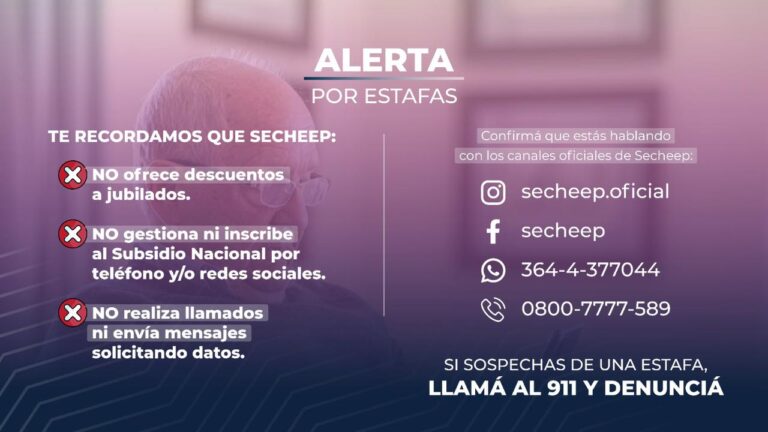 SECHEEP ALERTA SOBRE INTENTOS DE ESTAFAS