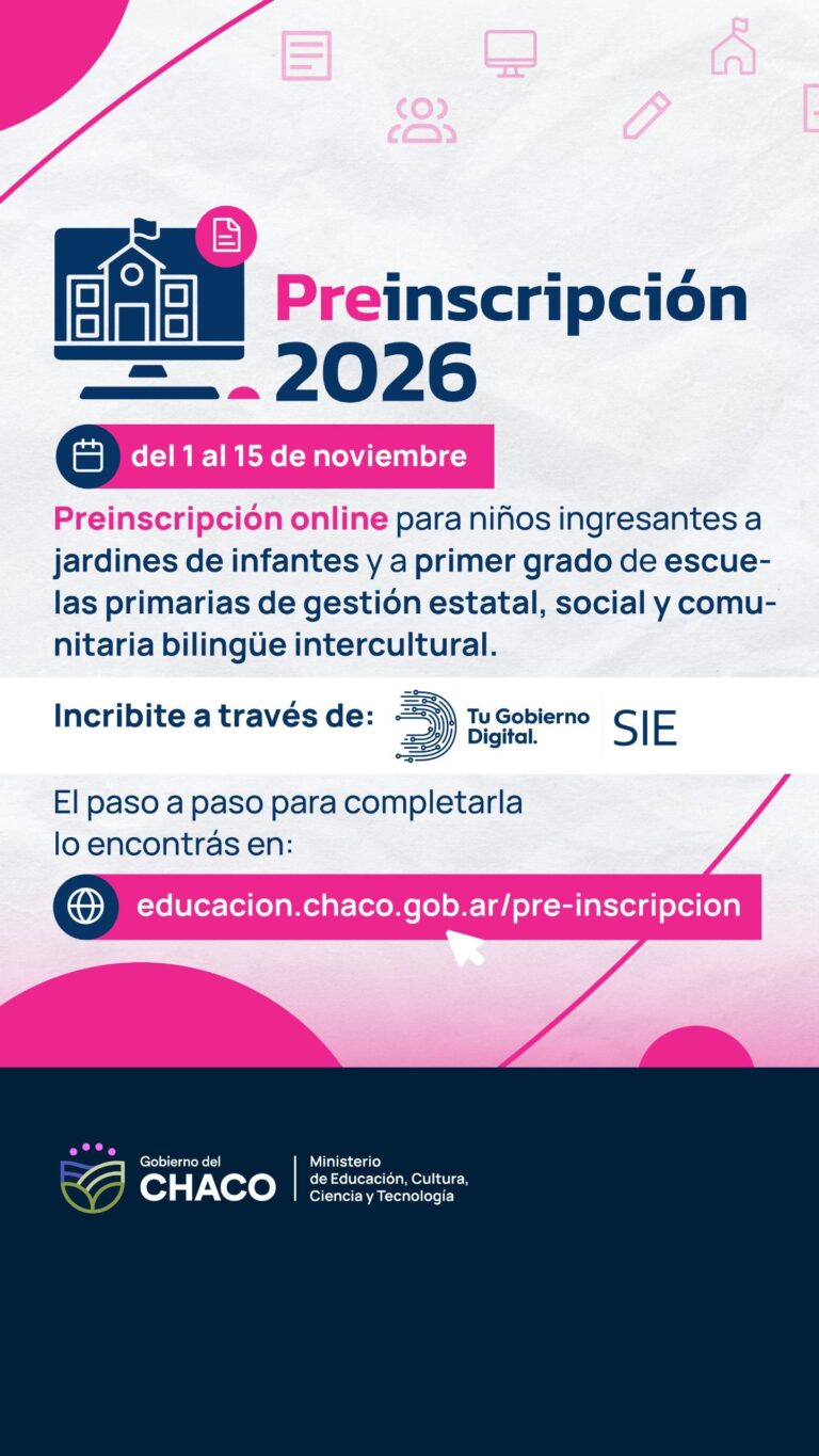 COMIENZA LA PREINSCRIPCIÓN 2026 PARA LOS NIVELES INICIAL Y PRIMARIO