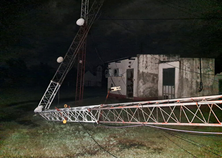 Fuerte temporal en Hermoso Campo