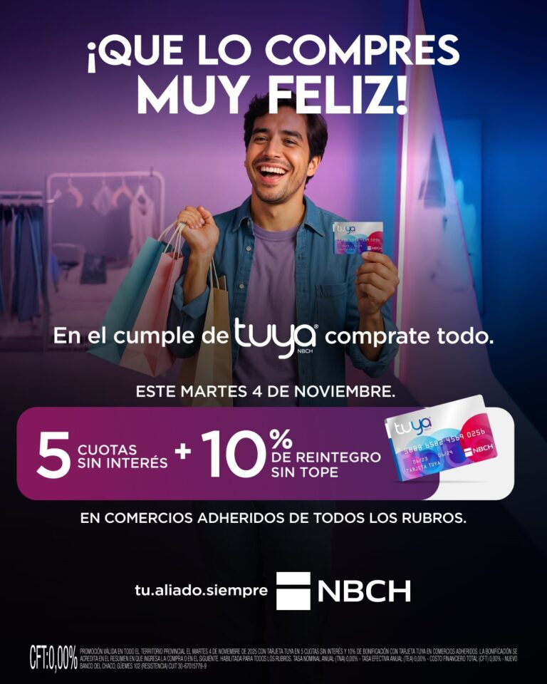 Tarjeta Tuya festeja 11 años con una promoción especial en toda la provincia