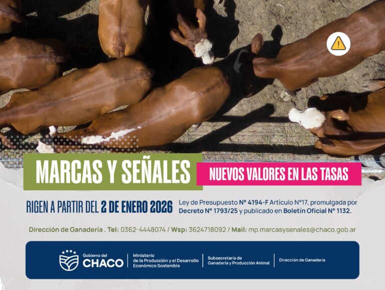 GANADERÍA: ACTUALIZACIÓN DE TASAS