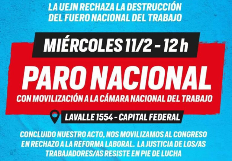 Judiciales nacionales paralizan el país desde el mediodía