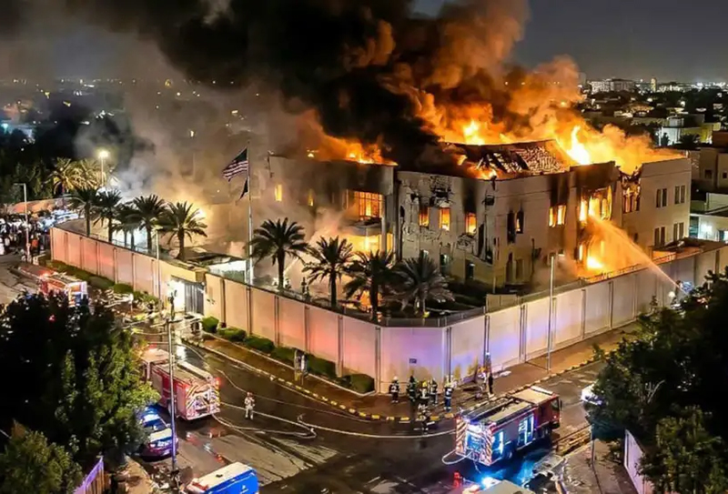 Drones iraníes impactaron contra la embajada de EE.UU en Riad