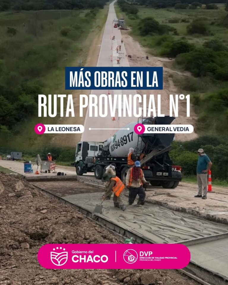 VIALIDAD PROVINCIAL REALIZA TRABAJOS DE MANTENIMIENTO EN LA RUTA N°1, ENTRE LA LEONESA Y GENERAL VEDIA