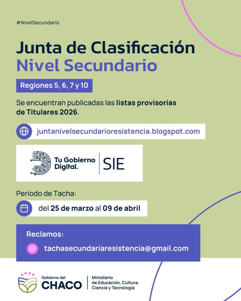 NIVEL SECUNDARIO: PUBLICARON LAS LISTAS PROVISORIAS DE TITULARES 2026