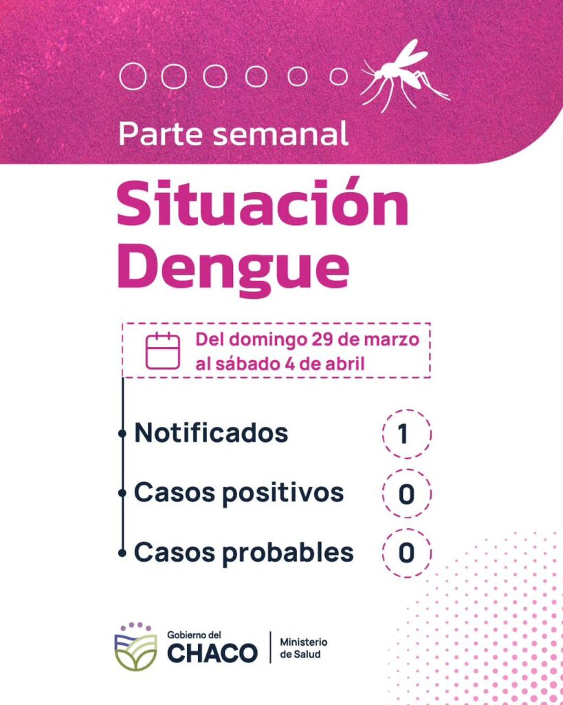 CHACO SIN CASOS DE DENGUE