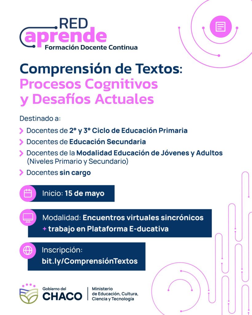EDUCACIÓN LANZA CAPACITACIÓN DOCENTE SOBRE COMPRENSIÓN DE TEXTOS CON ENFOQUE CIENTÍFICO