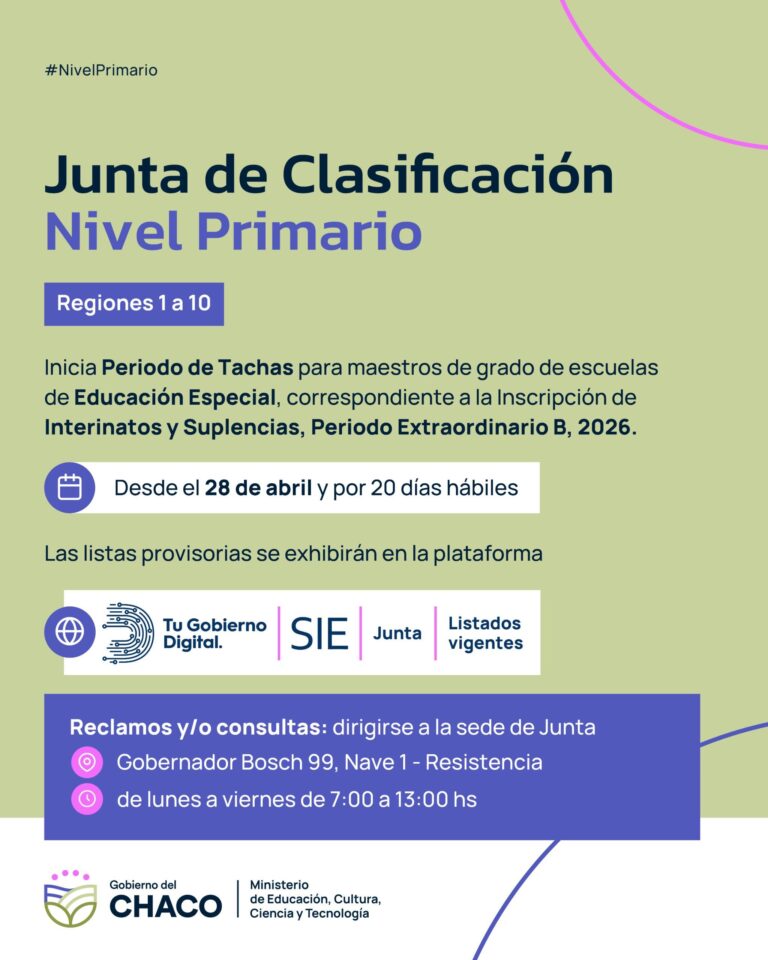 EDUCACIÓN ESPECIAL: INICIA EL PERÍODO DE TACHAS PARA INTERINATOS