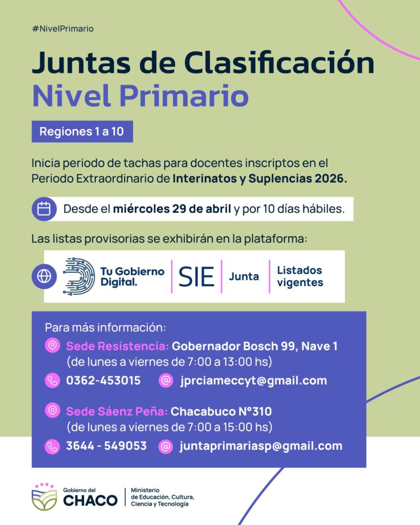 SE INICIÓ EL PERÍODO DE TACHAS PARA DOCENTES