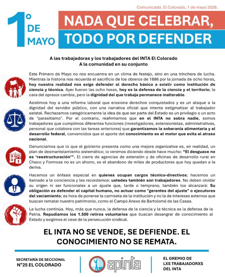 1° DE MAYO: NADA QUE CELEBRAR, TODO POR DEFENDER
