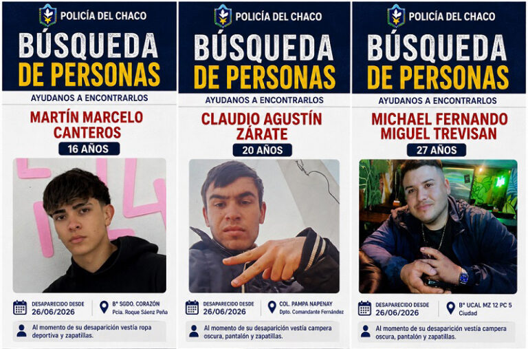Amplio despliegue operativo para encontrar a tres personas desaparecidas en la provincia
