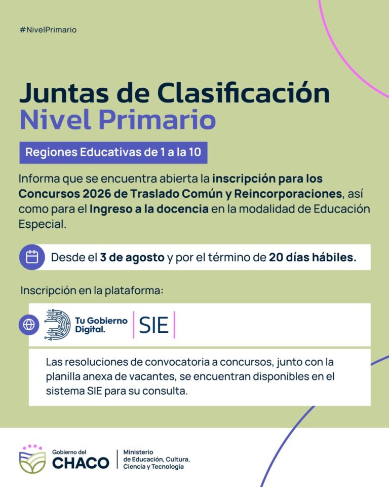 CONCURSOS DE TRASLADO E INGRESO EN NIVEL PRIMARIO