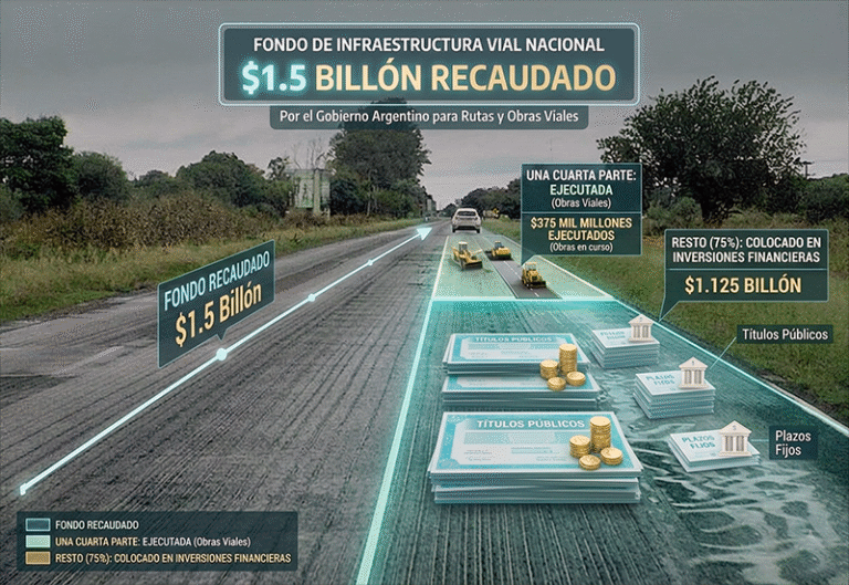 El Gobierno recaudó $1,5 billón para rutas y obras viales