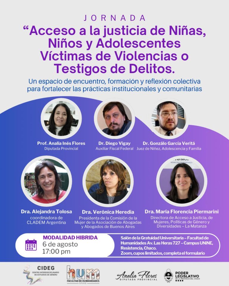 LA LEGISLATURA IMPULSA UNA JORNADA PARA FORTALECER EL ACCESO A LA JUSTICIA DE NIÑAS, NIÑOS Y ADOLESCENTES VÍCTIMAS DE VIOLENCIAS