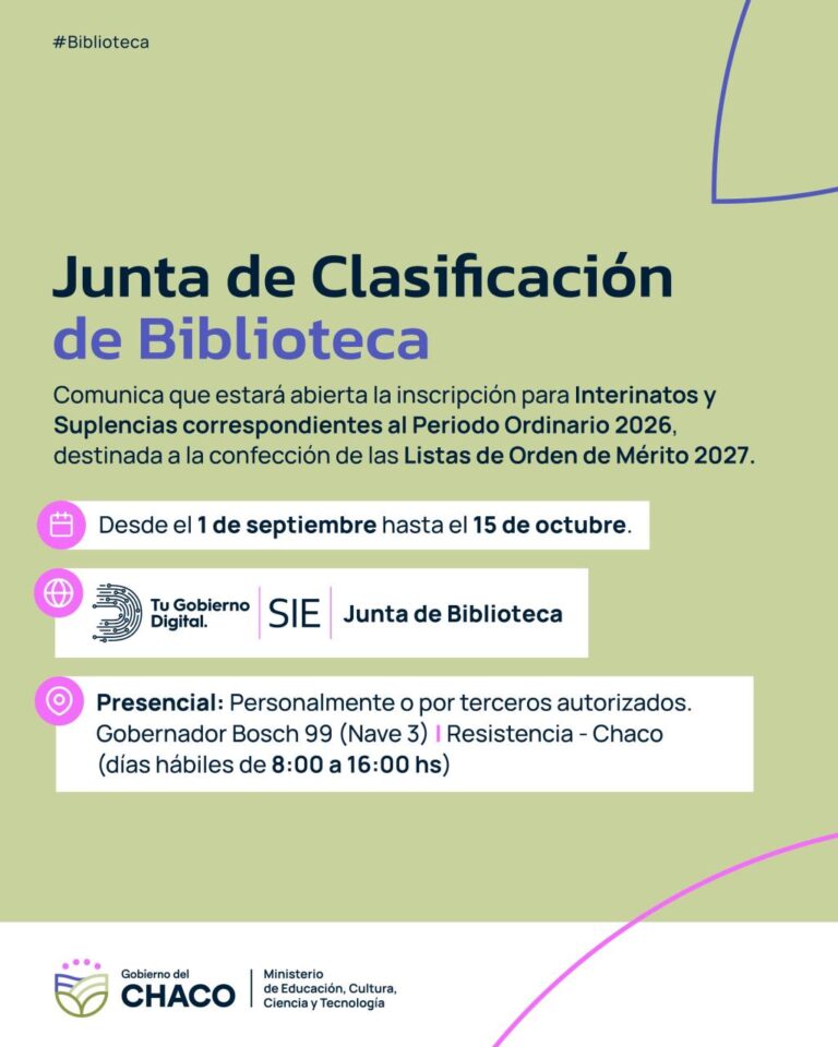 DOCENTES BIBLIOTECARIOS: ABRIÓ LA CONVOCATORIA PARA INTERINATOS Y SUPLENCIAS 2027